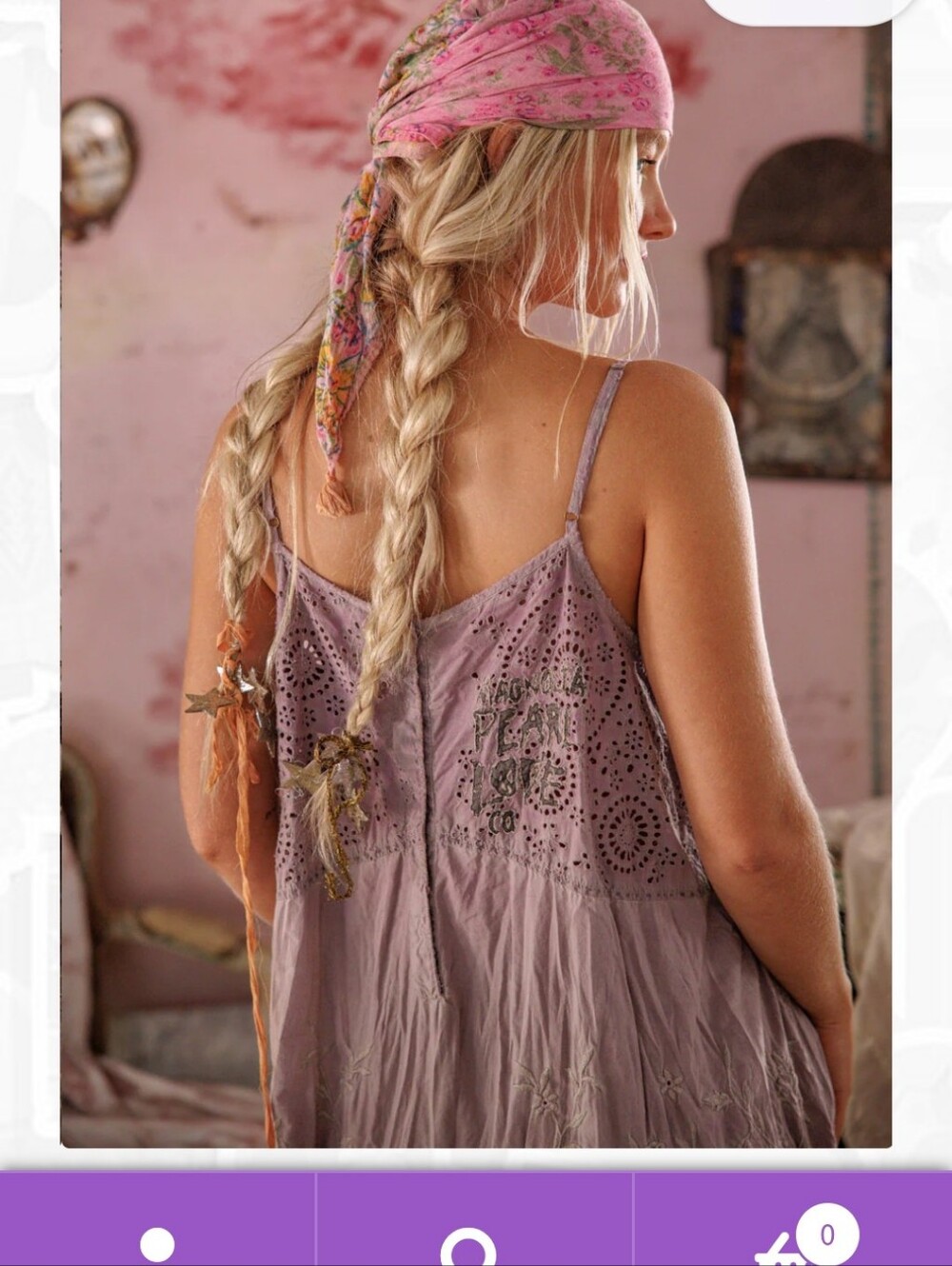 Magnolia Pearl Vianney Slip Dress Lilac Ash - Picture 4 of 9